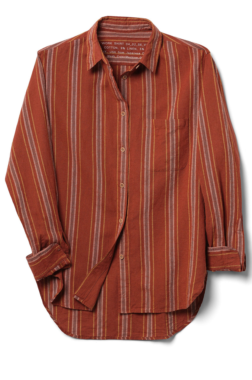 4Worn Work Shirt in Brushed Cotton (Japanese Deadstock) by 4 in Shirts & Tops