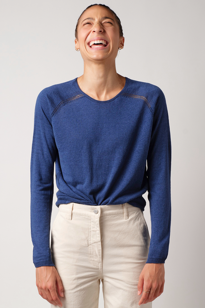 トップス ACVM COTTON LINEN RAMIE SHORTSLEEVE KNIT Silk & Linen Seamless – 4