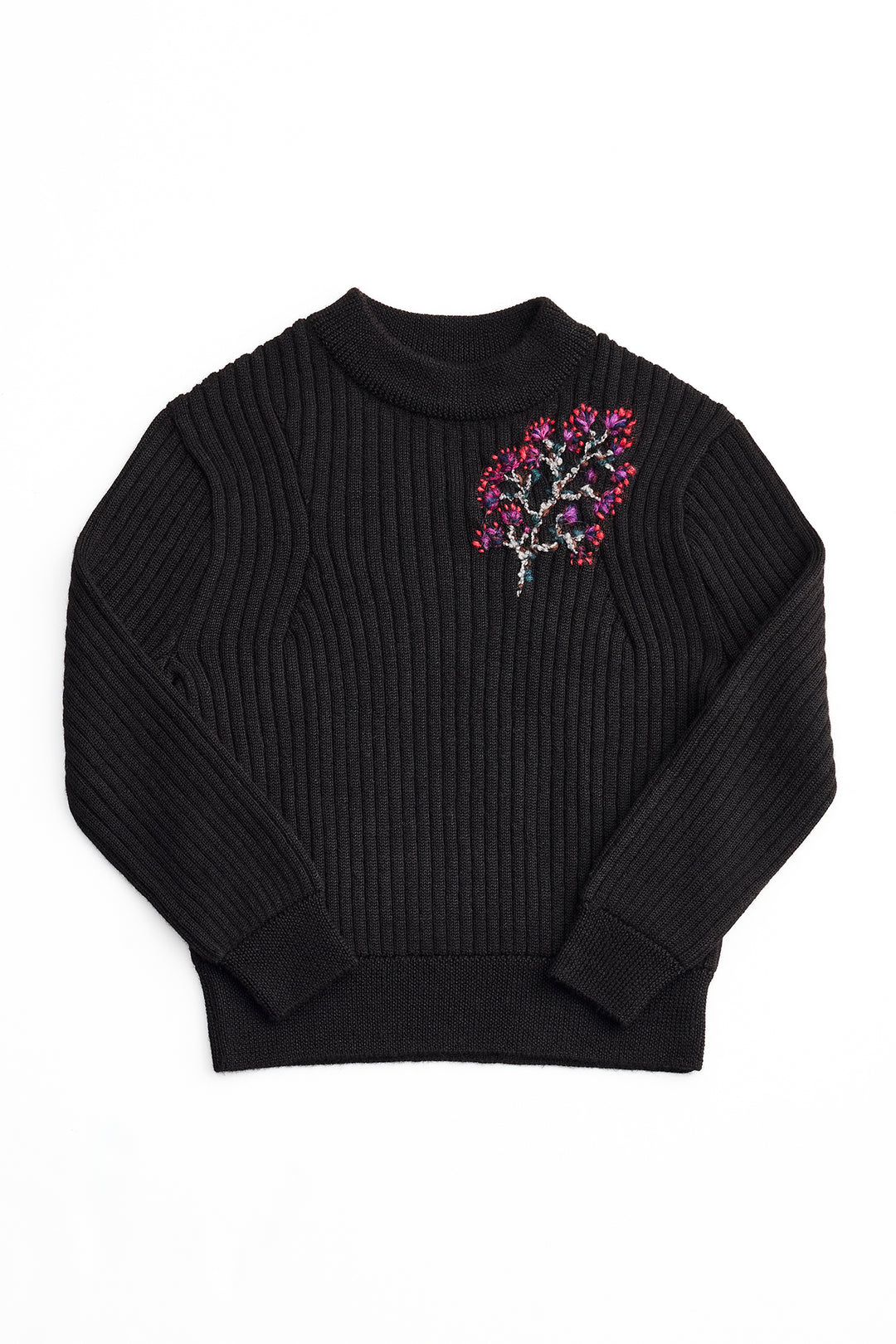 MARUSYA x FOUR Custom Undyed Black Alpaca Sweater