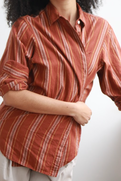 4Worn Work Shirt in Brushed Cotton (Japanese Deadstock) by 4 in Shirts & Tops