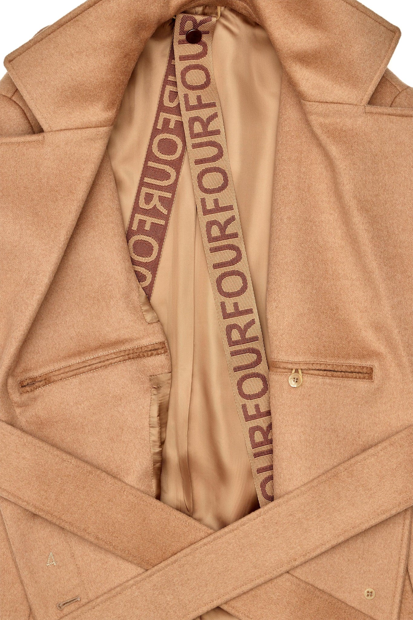 THE Overcoat in 100% camel by 4 in OUTERWEAR