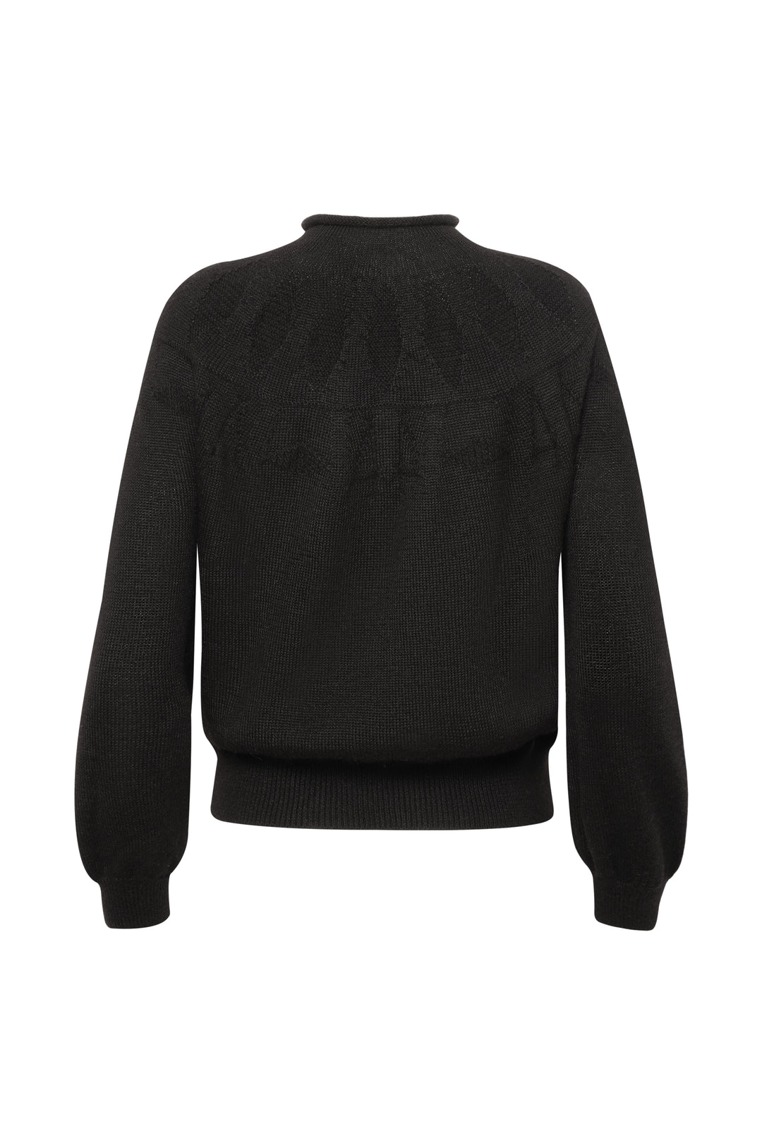 Undyed Black Alpaca Fair Isle