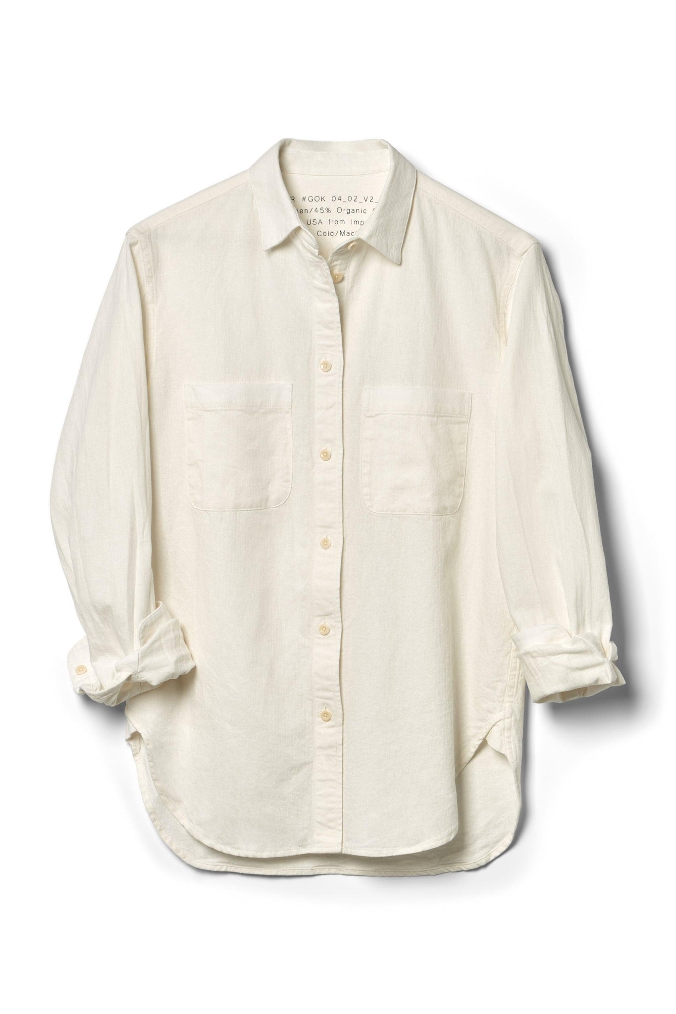 Work Shirt in organic cotton chambray, linen & rws merino by 4 in Shirts & Tops