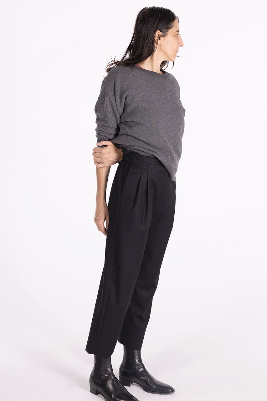 FOUR OBJECTS BLACK TROUSER AND SWEATSHRIT