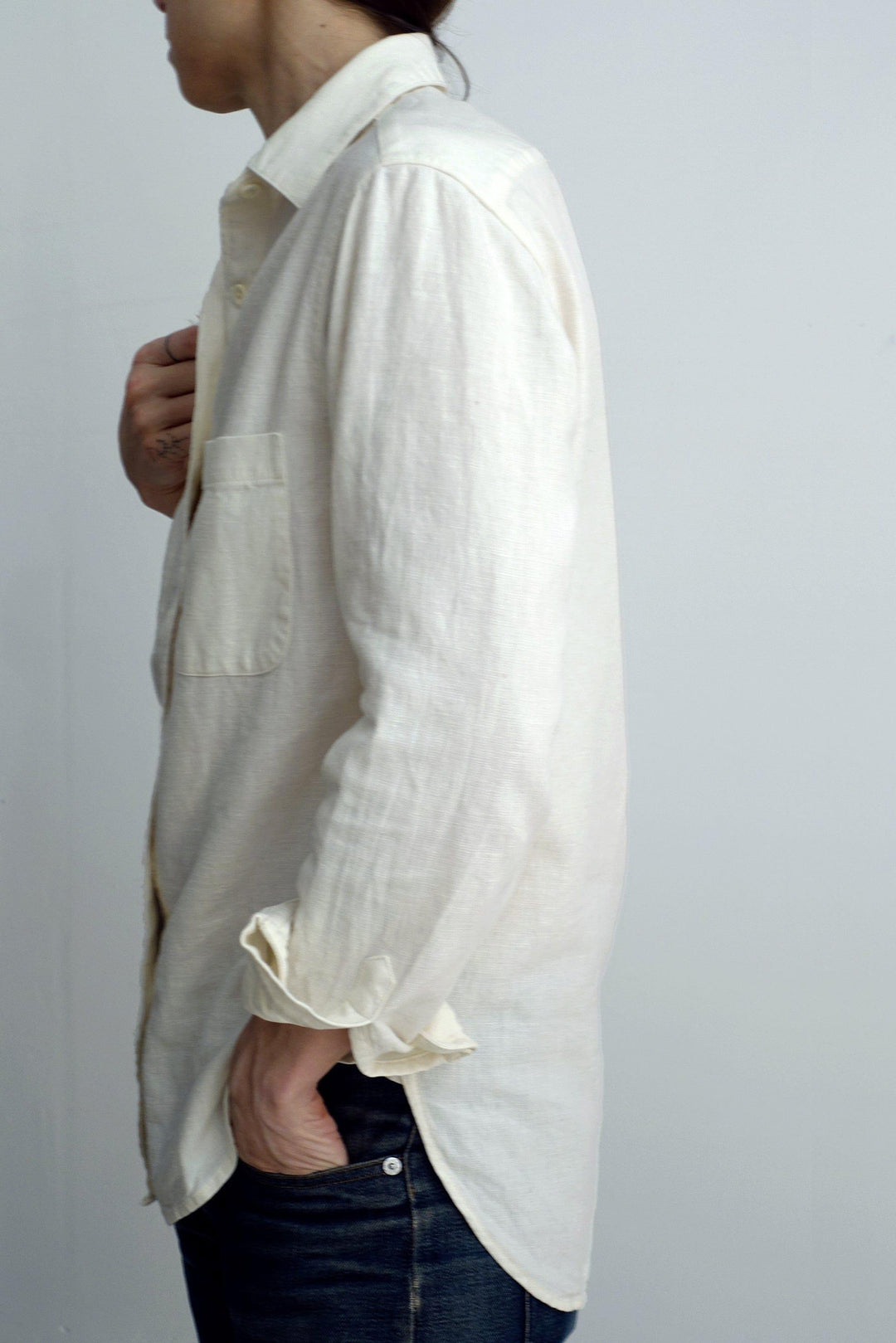 Work Shirt Herringbone by 4 in Shirts & Tops